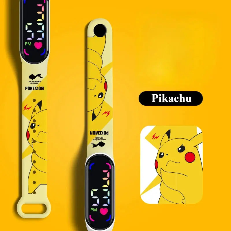 Pokemon LED Digital Waterproof Watch for Kids Inspirational Watches
