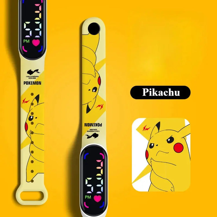 Pokemon LED Digital Waterproof Watch for Kids Inspirational Watches
