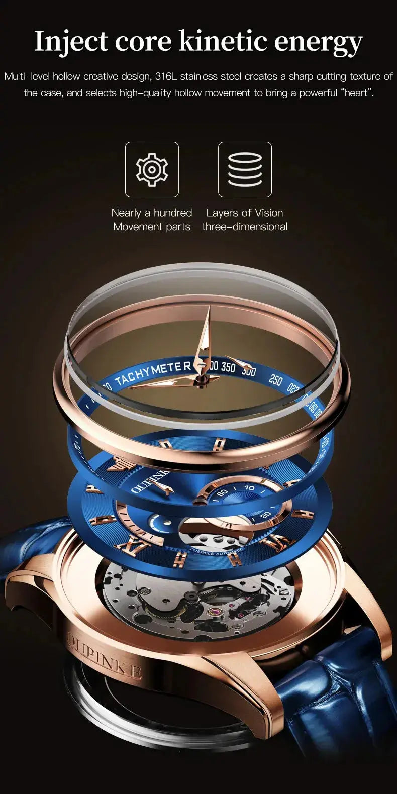 Automatic Original Watch with Japan Movement Inspirational Watches