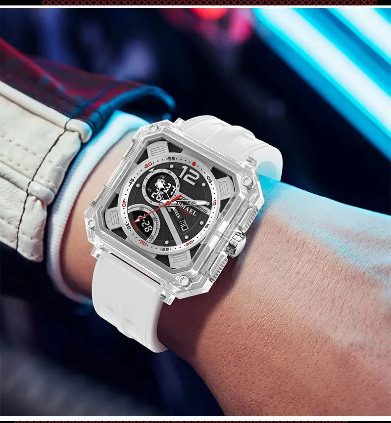 Military Watches Men Watch 2025 New 50M Waterproof Wristwatch Stopwatch Alarm LED Light Digital Watches 8121 Men&