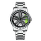 Automotive Wheel Hub Watch with 360° rotating racing dial