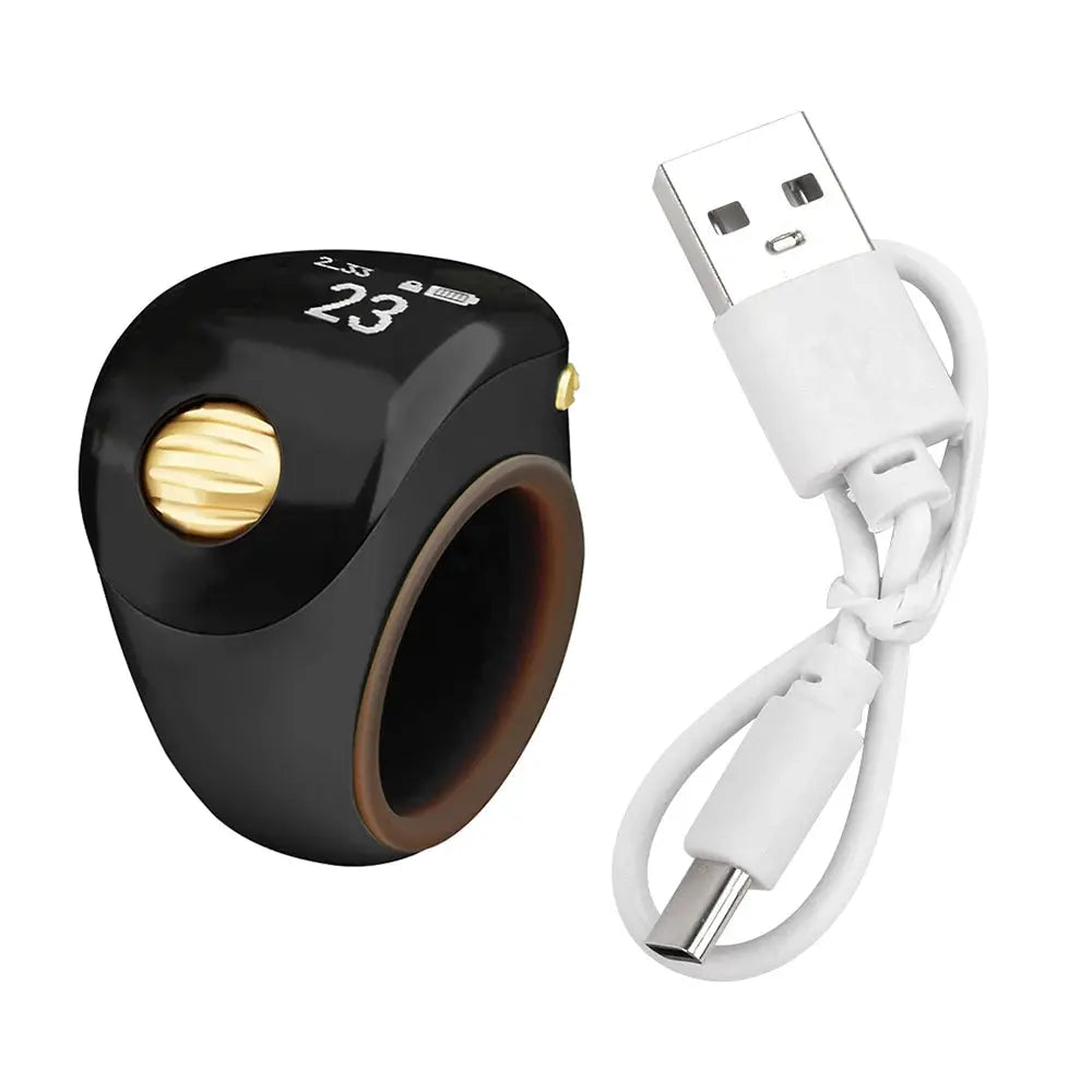 Finger Counter Smart Electronic Digital Finger Ring Tally Counter Time Reminder Bluetooth Vibration Waterproof Counter Inspirational Watches