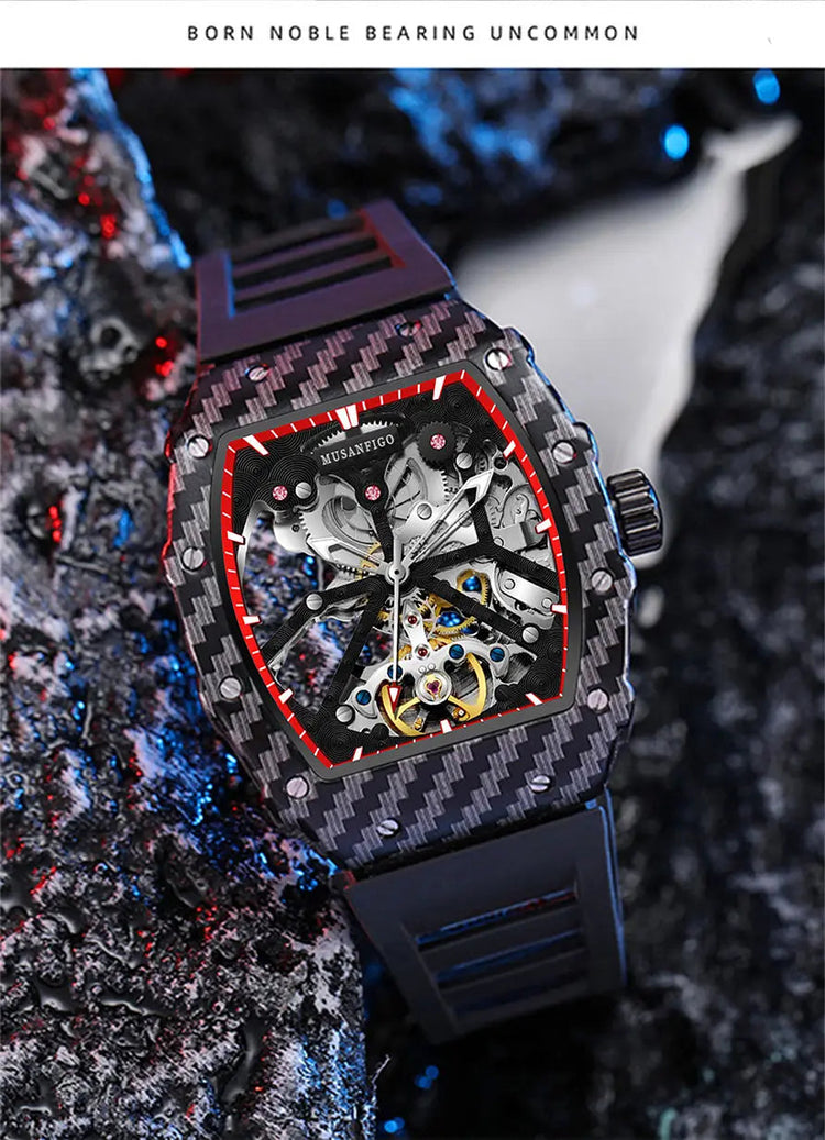 Fully automatic skeleton mechanical watch, fashionable personality, luxury hot men&