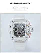 six-pin multi-functional running second engraving hollow quartz watch - Inspirational Watches