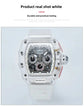 six-pin multi-functional running second engraving hollow quartz watch - Inspirational Watches