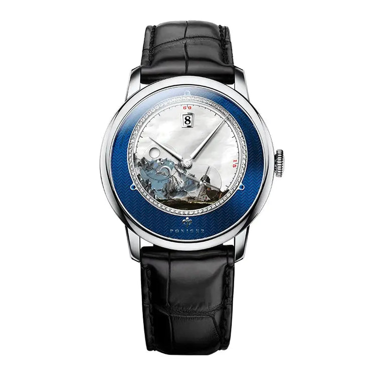 Original Painting Dial automatic Sapphire Crystal Glass Watch - Inspirational Watches