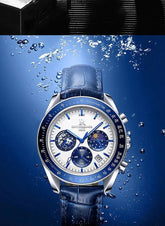Chronograph Style Multifunction 6-Hand Big Dial Wristwatch for Business & Sports - Inspirational Watches