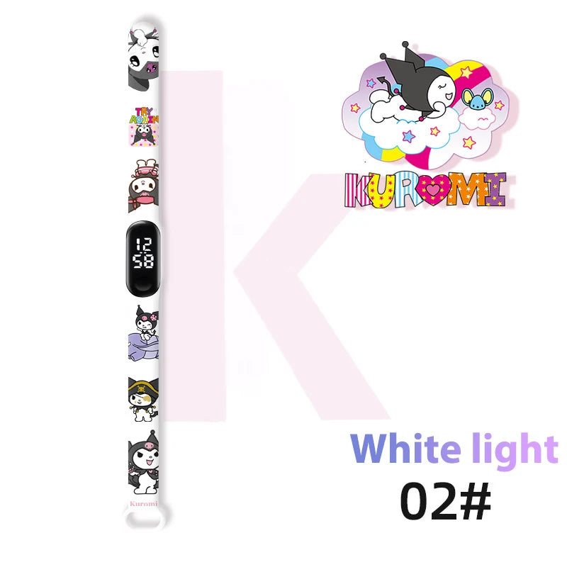 Kuromi Cartoon Waterproof Touch LED Digital Watch Inspirational Watches