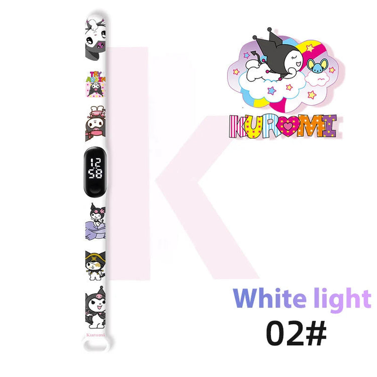 Kuromi Cartoon Waterproof Touch LED Digital Watch Inspirational Watches