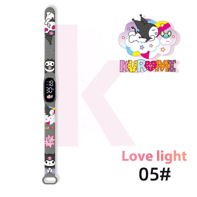 Kuromi Cartoon Waterproof Touch LED Digital Watch Inspirational Watches