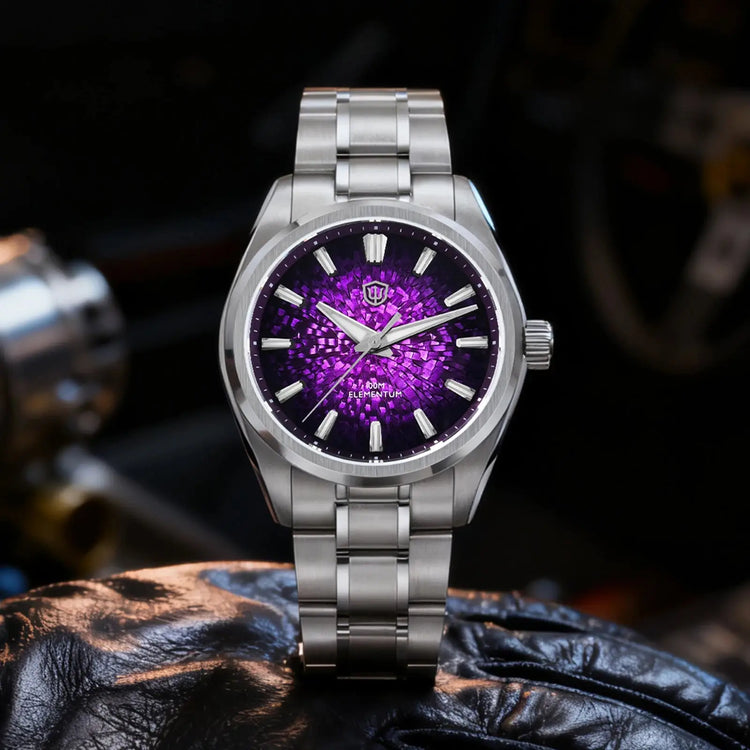 Watchdives WD0003C Quartz Watch VH31 Sweep Seconds Movement 38mm ice Crack Dial Sapphire Luminous 100m Waterproof Men Wristwatch Inspirational Watches