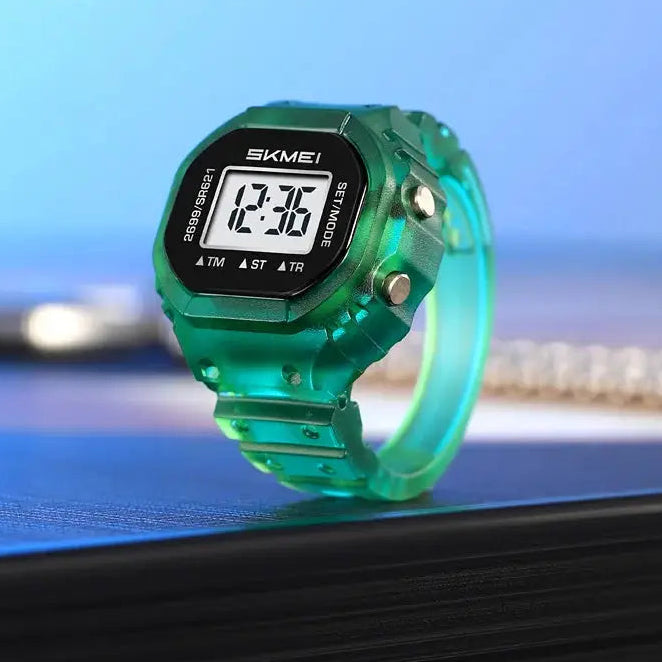 SKMEI 2699 New LED Digital Women Fashion Cool Rings Finger Watches Chronograph Plastic Watches Lady Jewelry （Cannot adjust size） Inspirational Watches