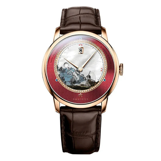 Original Painting Dial automatic Sapphire Crystal Glass Watch - Inspirational Watches