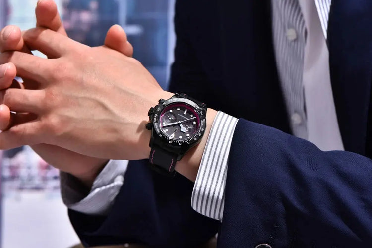 Chronograph Watch Racing car Sport Waterproof AR Sapphire glass - Inspirational Watches