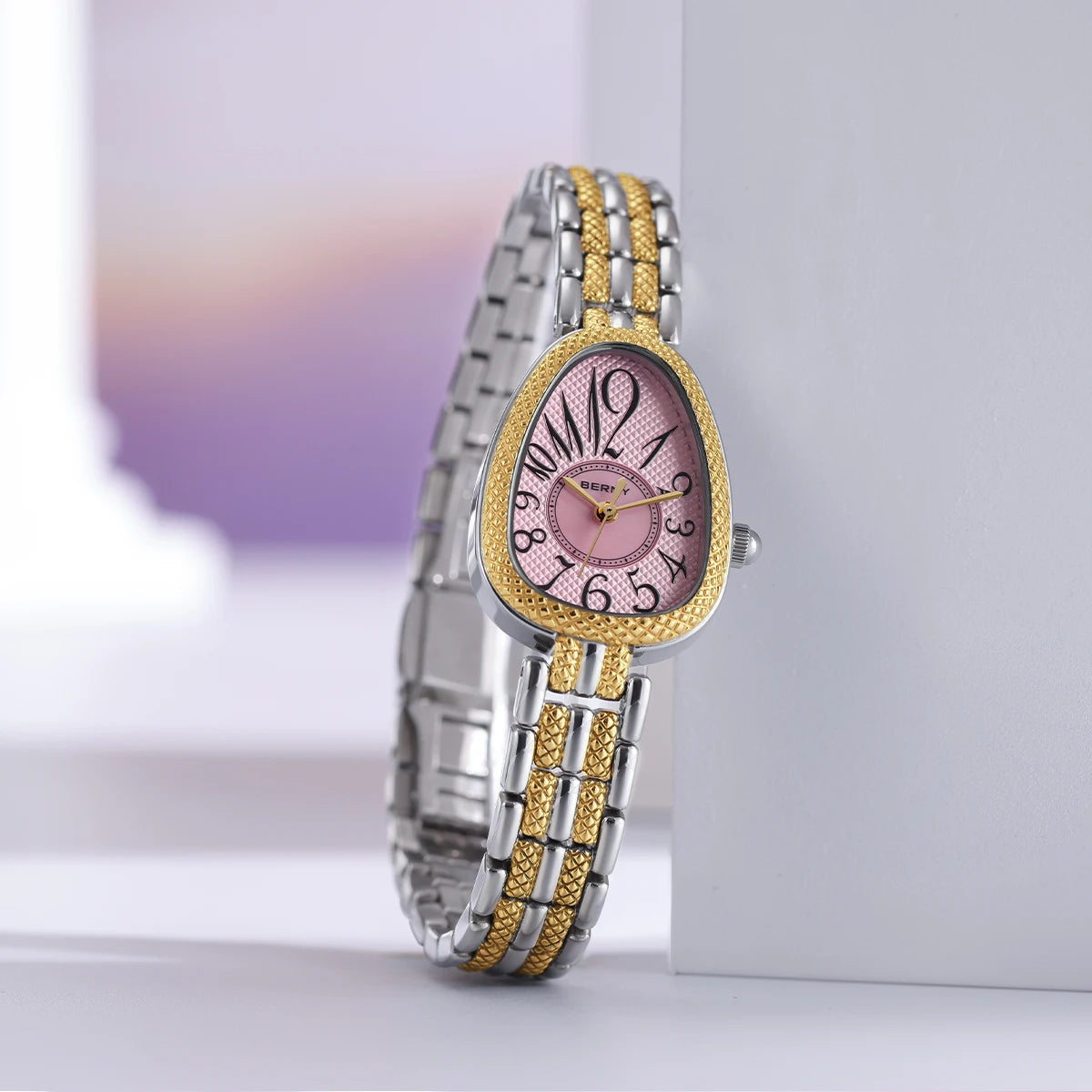 BERNY Snake-shaped Watch for Women Quartz Miyota 2035 Fashion Jewelry Bracelet Silver Gold Ladies Wristwatch Luxury Gift Watches Inspirational Watches