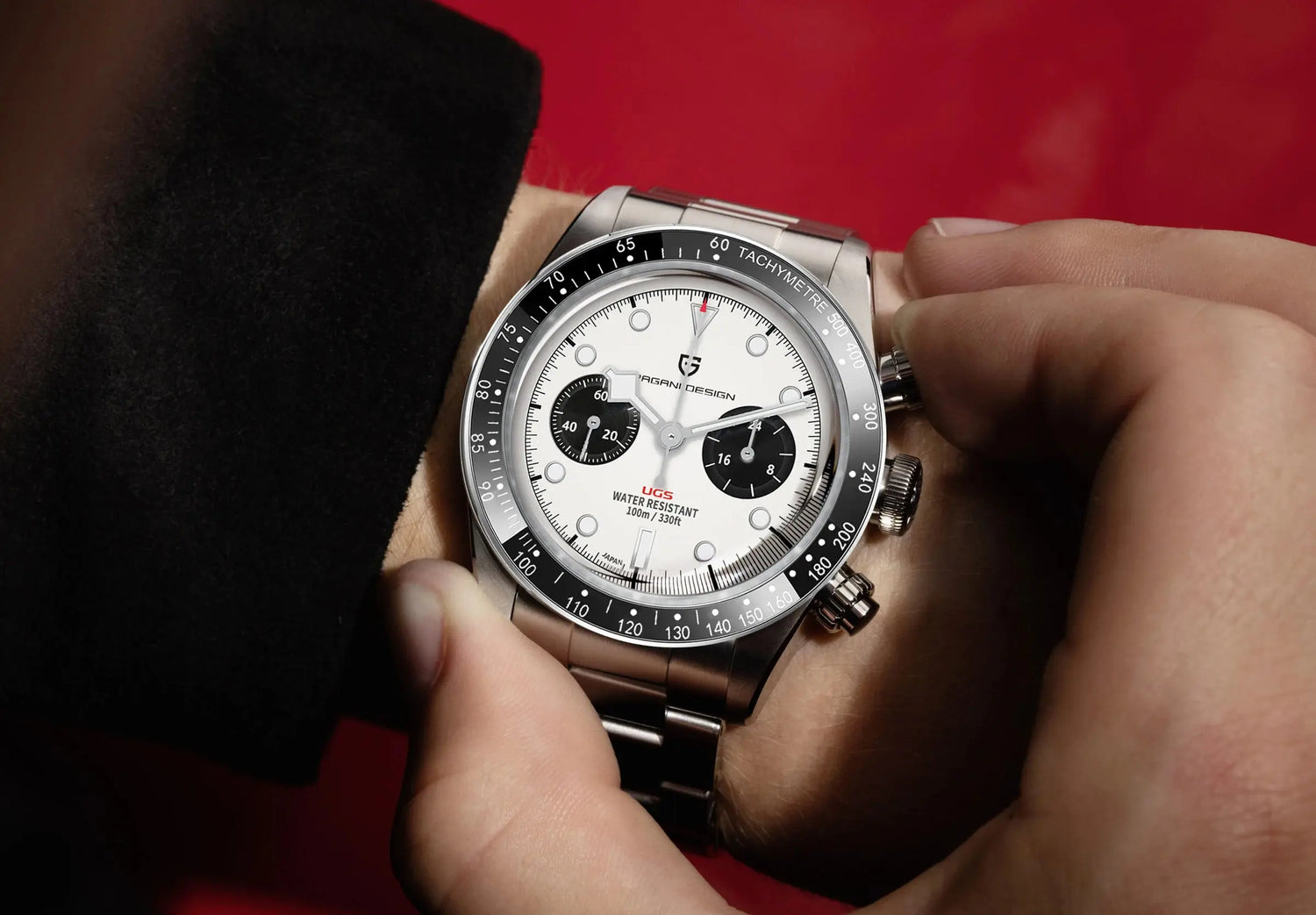 Panda Retro Sport Chronograph Luxury Quartz Watch For Men Sapphire mirror 10Bar Waterproof - Inspirational Watches