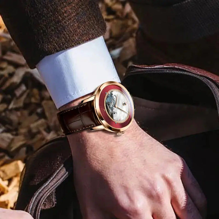 Original Painting Dial automatic Sapphire Crystal Glass Watch - Inspirational Watches