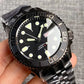 Domed Sapphire Glass NH36 Automatic Movement 200m Waterproof 120 Clicks Black Green Luminous Watch - Inspirational Watches