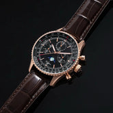 Moon phase Pilot Chronograph Mechanical Tianjin ST1908 Movement Inspirational Watches