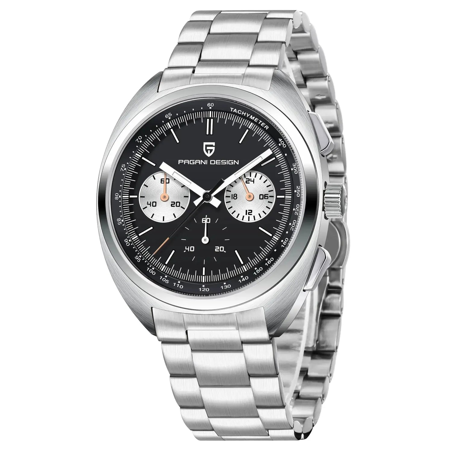Luxury 40mm Stainless Steel Sports Watch with Chronograph - Inspirational Watches