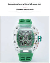 six-pin multi-functional running second engraving hollow quartz watch - Inspirational Watches
