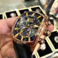 Reef Tiger 316L Stainless Steel Wine Barrel Automatic Watch Fashion Mulitfunction Tourbillon Mechanical Watches for Men RGA3069 Inspirational Watches
