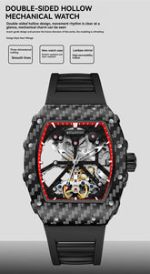 Fully automatic skeleton mechanical watch, fashionable personality, luxury hot men&