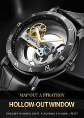 Mechanical Wristwatches Watches for Man Watches Golden Bridge Skeleton Automatic Mechanical Mens Watch reloj hombre montre homme Inspirational Watches
