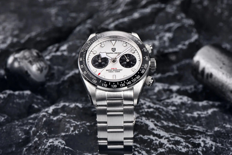 Panda Retro Sport Chronograph Luxury Quartz Watch For Men Sapphire mirror 10Bar Waterproof - Inspirational Watches
