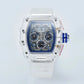 six-pin multi-functional running second engraving hollow quartz watch - Inspirational Watches