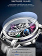 PINDU Design Starry Twelve Constellations Mechanical Watch Sapphire Waterproof Men Mechanical Wristwatches Miyata 8215 Movement Inspirational Watches