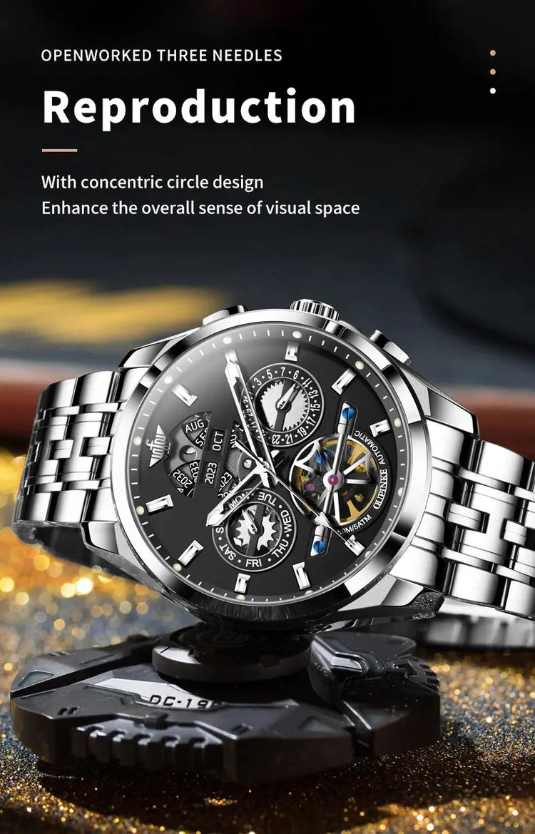 Automatic Luxury Waterproof Hollow Skeleton Watch - Inspirational Watches