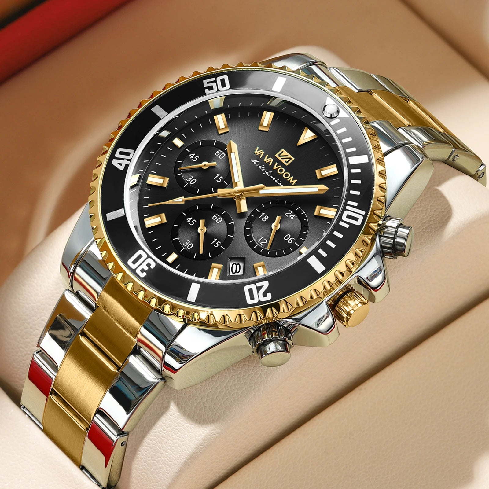 Multifunctional luxury business style Watch