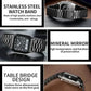 Stainless Steel LED Digital Dual Display Clock Unisex Waterproof Sports Quartz Inspirational Watches