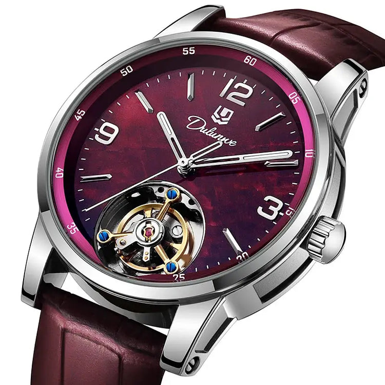 NEW Tourbillon Watch Men Fashion Sport Automatic Mechanical Clock Waterproof Wristwatch Top Brand Luxury Business Watch Reloj Inspirational Watches