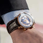 World Time Automatic Mechanical Calendar Stainless Steel Inspirational Watches