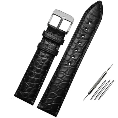 Premium Crocodile-Pattern Leather Watch Strap