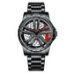 Automotive Wheel Hub Watch with 360° rotating racing dial
