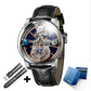 Relogio PINDU Fixed Roulette Watch Latest Design Quartz Watch Men Waterproof Leather Man Wristwatch Upgraded Version Inspirational Watches