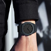 Simple Black Male Quartz Watches Arabic digital Casual Drip Oil Strap - Inspirational Watches