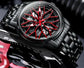 Spinning Skeleton Luminous Stainless Steel Watch Inspirational Watches