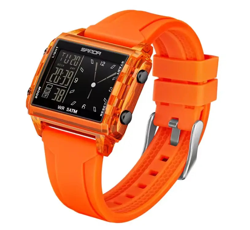 Dual Time Digital Sports Watch Inspirational Watches