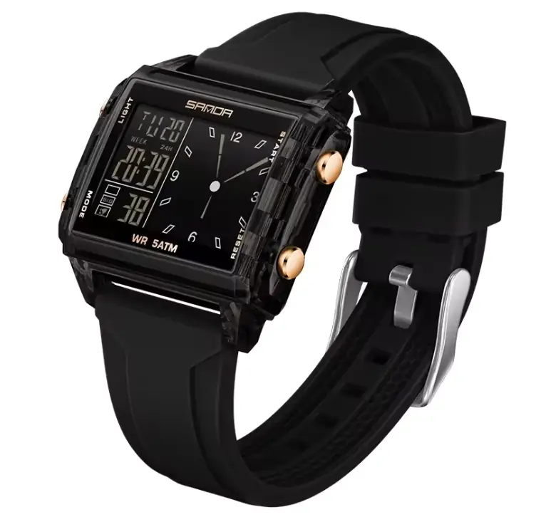 Dual Time Digital Sports Watch Inspirational Watches