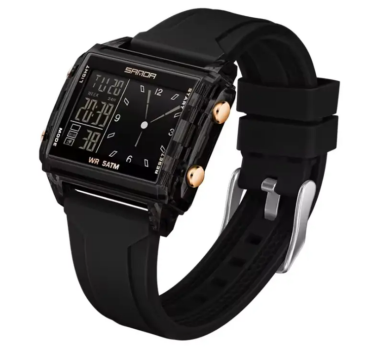 Dual Time Digital Sports Watch Inspirational Watches