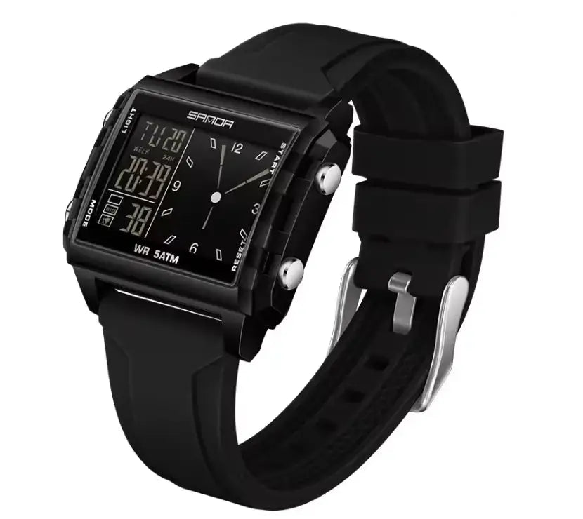 Dual Time Digital Sports Watch Inspirational Watches