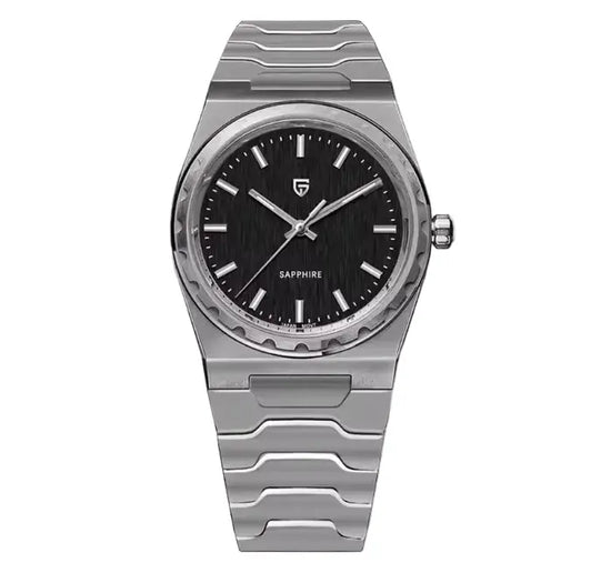 Ultra-Thin Sapphire Quartz Watch – 100M Waterproof Stainless Steel Inspirational Watches