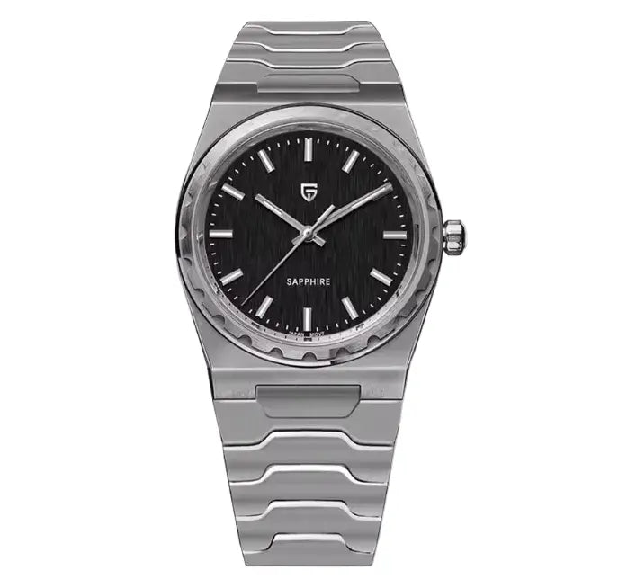 Ultra-Thin Sapphire Quartz Watch – 100M Waterproof Stainless Steel Inspirational Watches