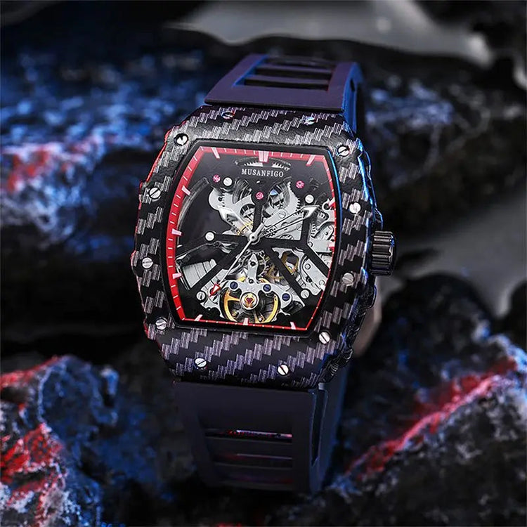 Fully automatic skeleton mechanical watch, fashionable personality, luxury hot men&
