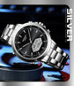 Dual Display Multi functional Night Light Waterproof Business Sports Watch Inspirational Watches