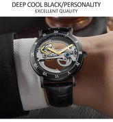 Mechanical Wristwatches Watches for Man Watches Golden Bridge Skeleton Automatic Mechanical Mens Watch reloj hombre montre homme Inspirational Watches